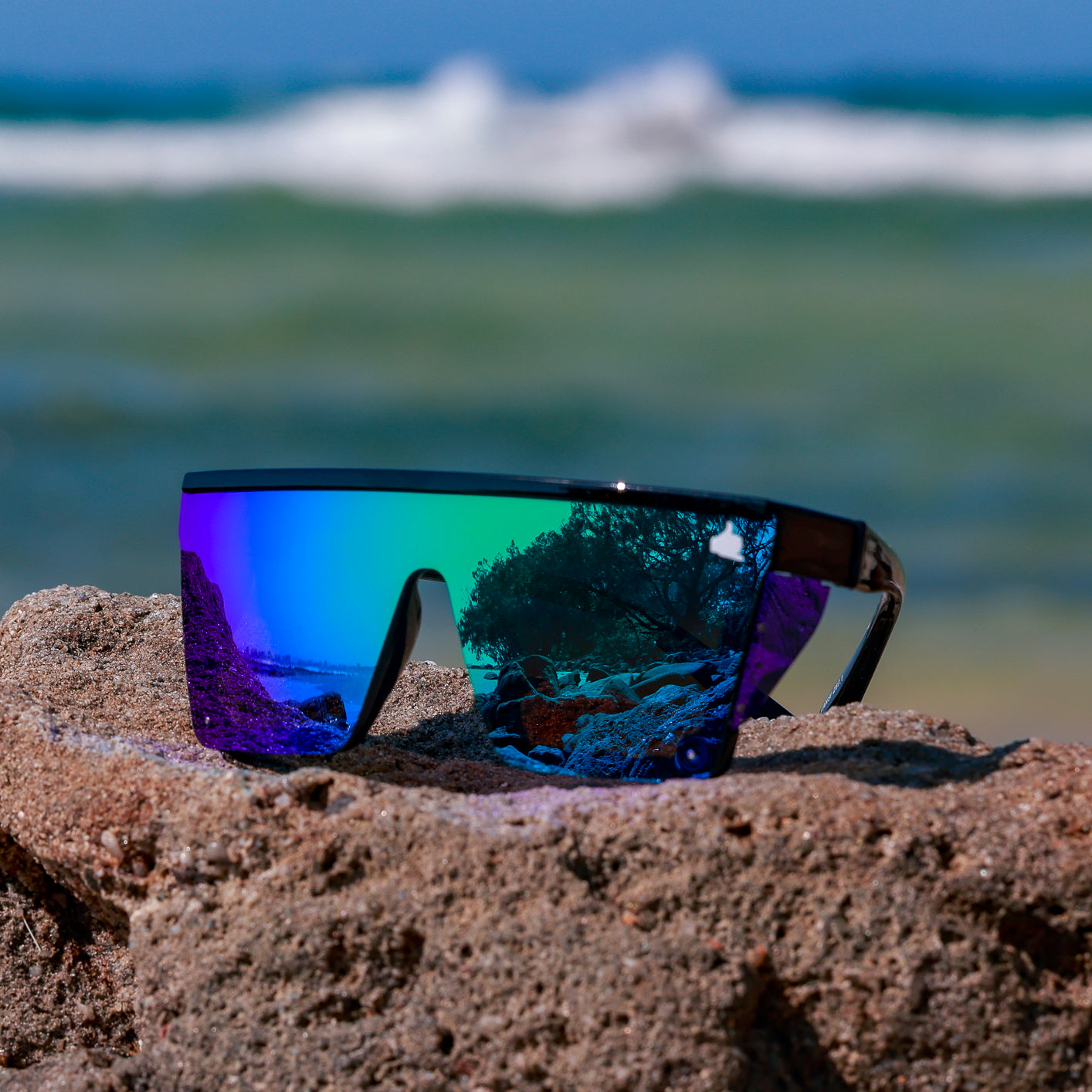 Valhalla Safety Glasses Green Front View